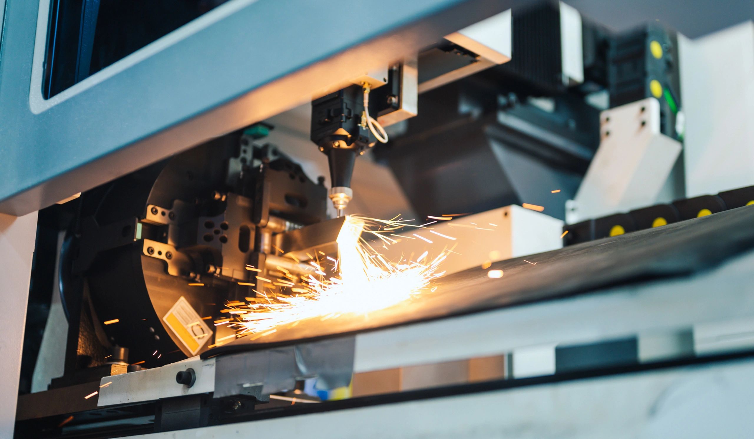 Advanced industrial automation equipment in a modern facility